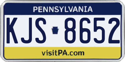 PA license plate KJS8652