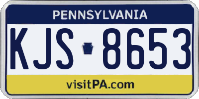 PA license plate KJS8653