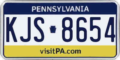 PA license plate KJS8654