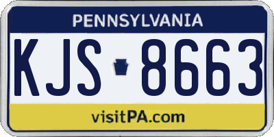 PA license plate KJS8663