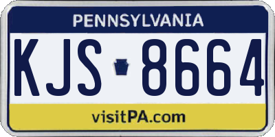 PA license plate KJS8664
