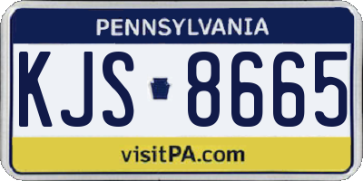 PA license plate KJS8665