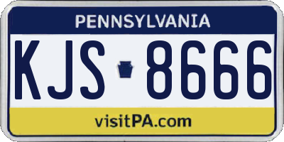 PA license plate KJS8666