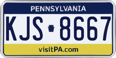 PA license plate KJS8667