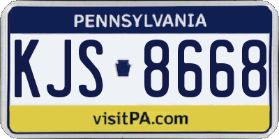 PA license plate KJS8668