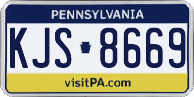 PA license plate KJS8669