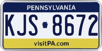 PA license plate KJS8672