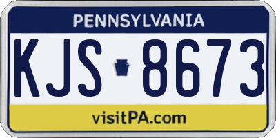 PA license plate KJS8673