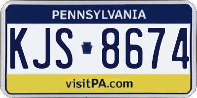 PA license plate KJS8674