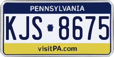 PA license plate KJS8675