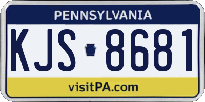 PA license plate KJS8681