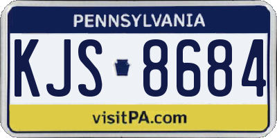 PA license plate KJS8684