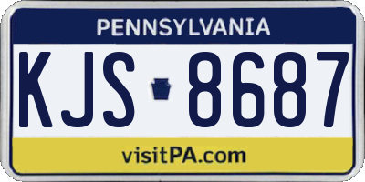 PA license plate KJS8687