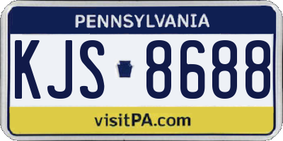 PA license plate KJS8688
