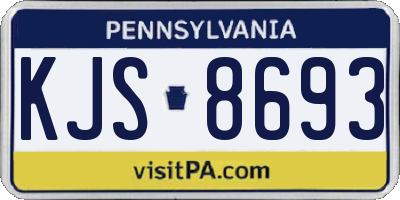 PA license plate KJS8693