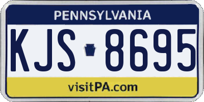 PA license plate KJS8695