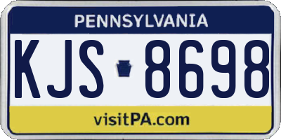 PA license plate KJS8698