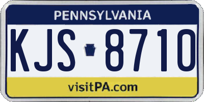 PA license plate KJS8710