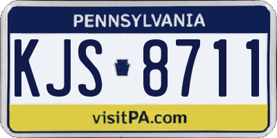 PA license plate KJS8711