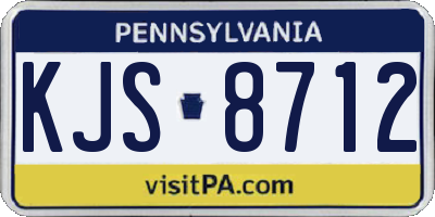 PA license plate KJS8712