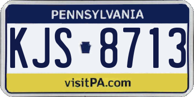 PA license plate KJS8713