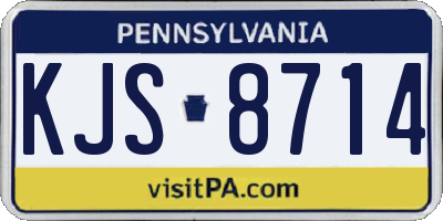 PA license plate KJS8714
