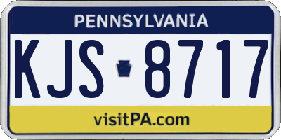 PA license plate KJS8717