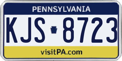 PA license plate KJS8723