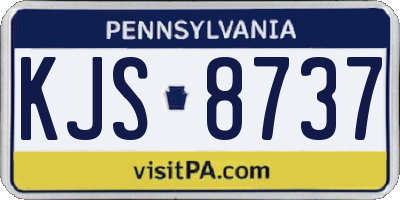 PA license plate KJS8737