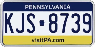 PA license plate KJS8739