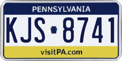 PA license plate KJS8741