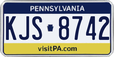 PA license plate KJS8742