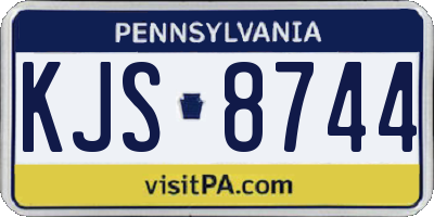 PA license plate KJS8744