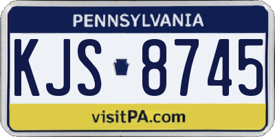 PA license plate KJS8745