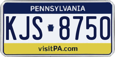 PA license plate KJS8750