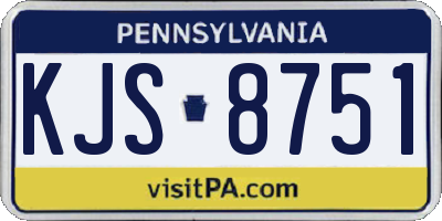 PA license plate KJS8751