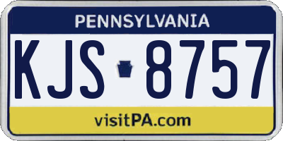 PA license plate KJS8757