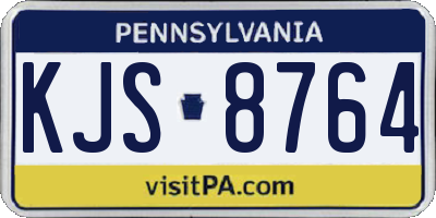 PA license plate KJS8764
