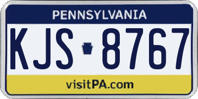 PA license plate KJS8767