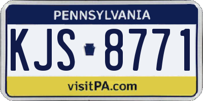 PA license plate KJS8771