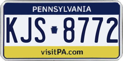 PA license plate KJS8772