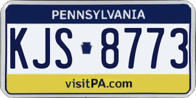 PA license plate KJS8773