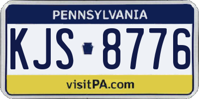 PA license plate KJS8776