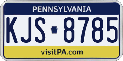 PA license plate KJS8785