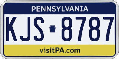 PA license plate KJS8787