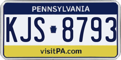 PA license plate KJS8793