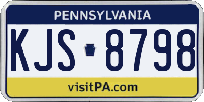 PA license plate KJS8798