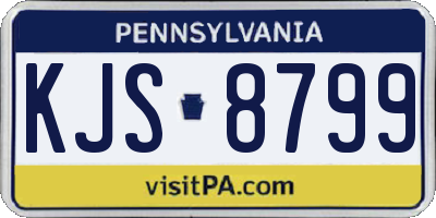 PA license plate KJS8799