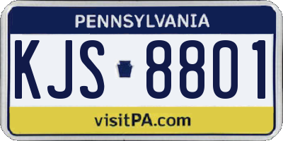 PA license plate KJS8801