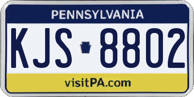 PA license plate KJS8802